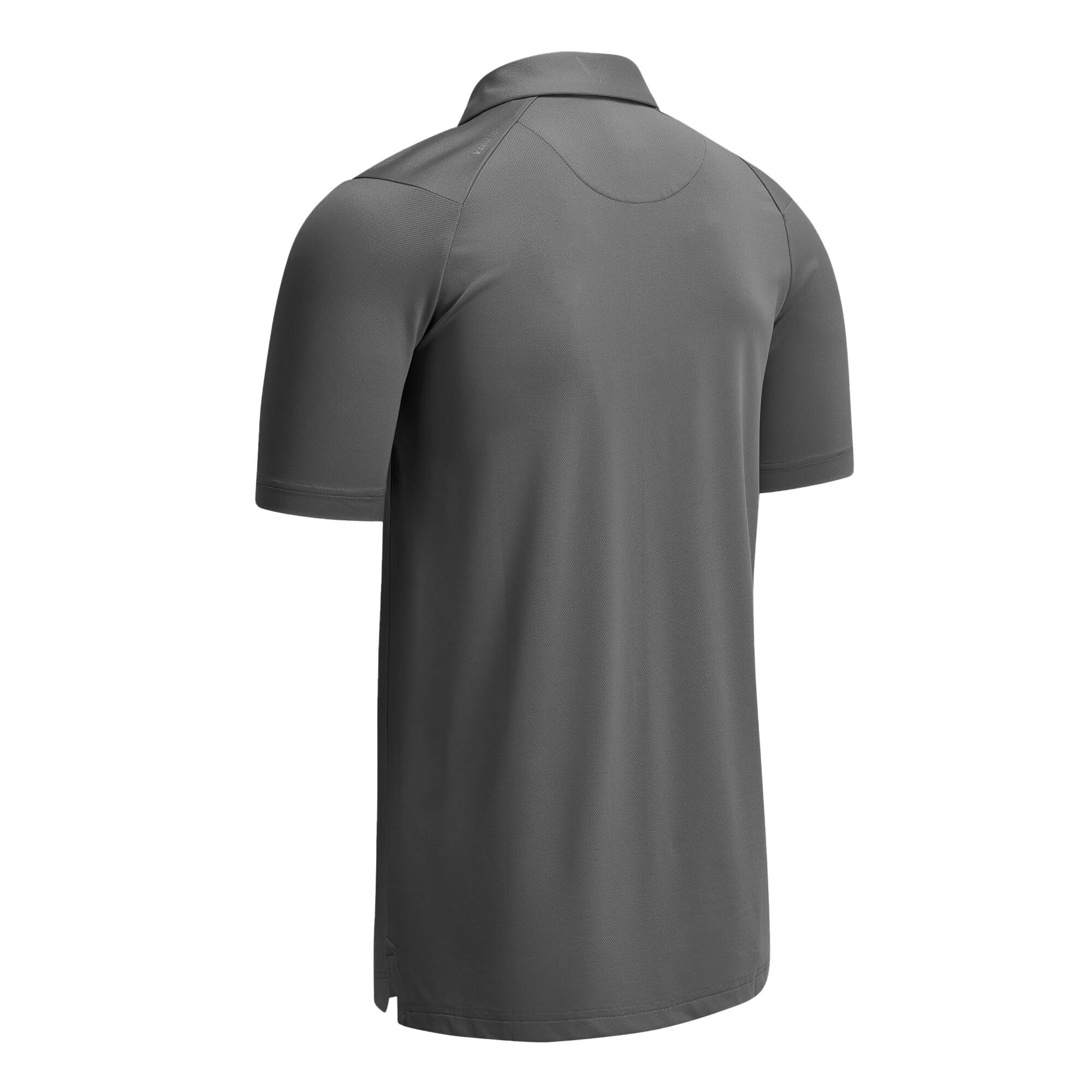 Mens Swing Tech Solid Colour Polo Shirt (Asphalt Grey) 2/3