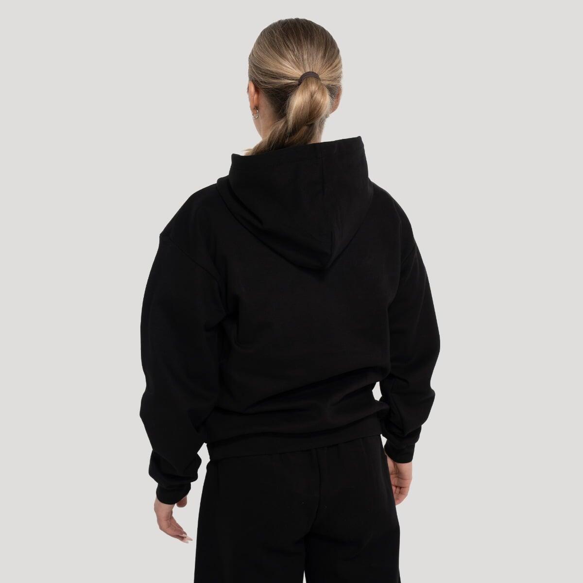 Bluza damska fitness z kapturem oversize czarna Thorn 4/7