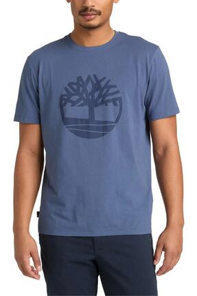 T-shirt - Sportswear - Homme - Coupe régulière, manches courtes, logo - Bleu