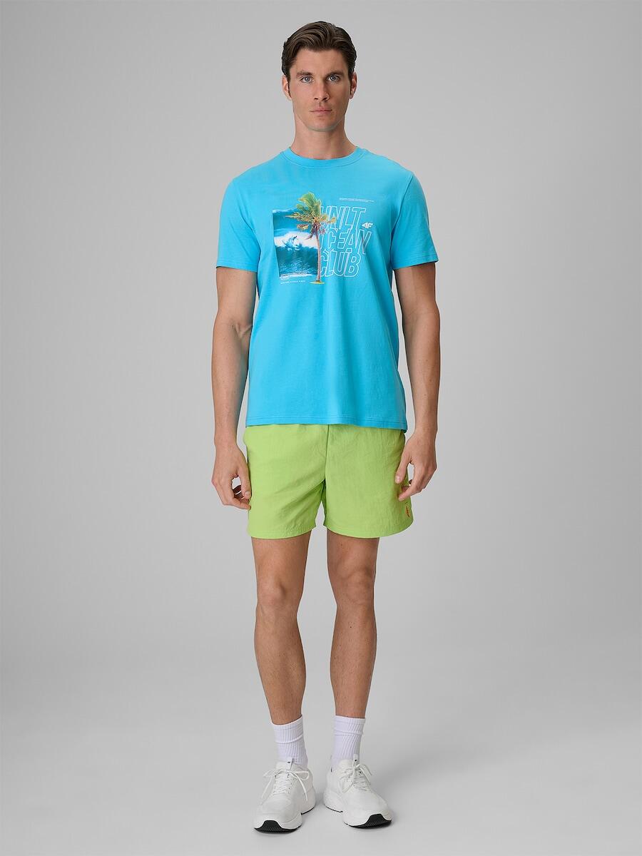 T-shirt regular z nadrukiem męski 4F 4FRSS26TTSHM4303 3/7