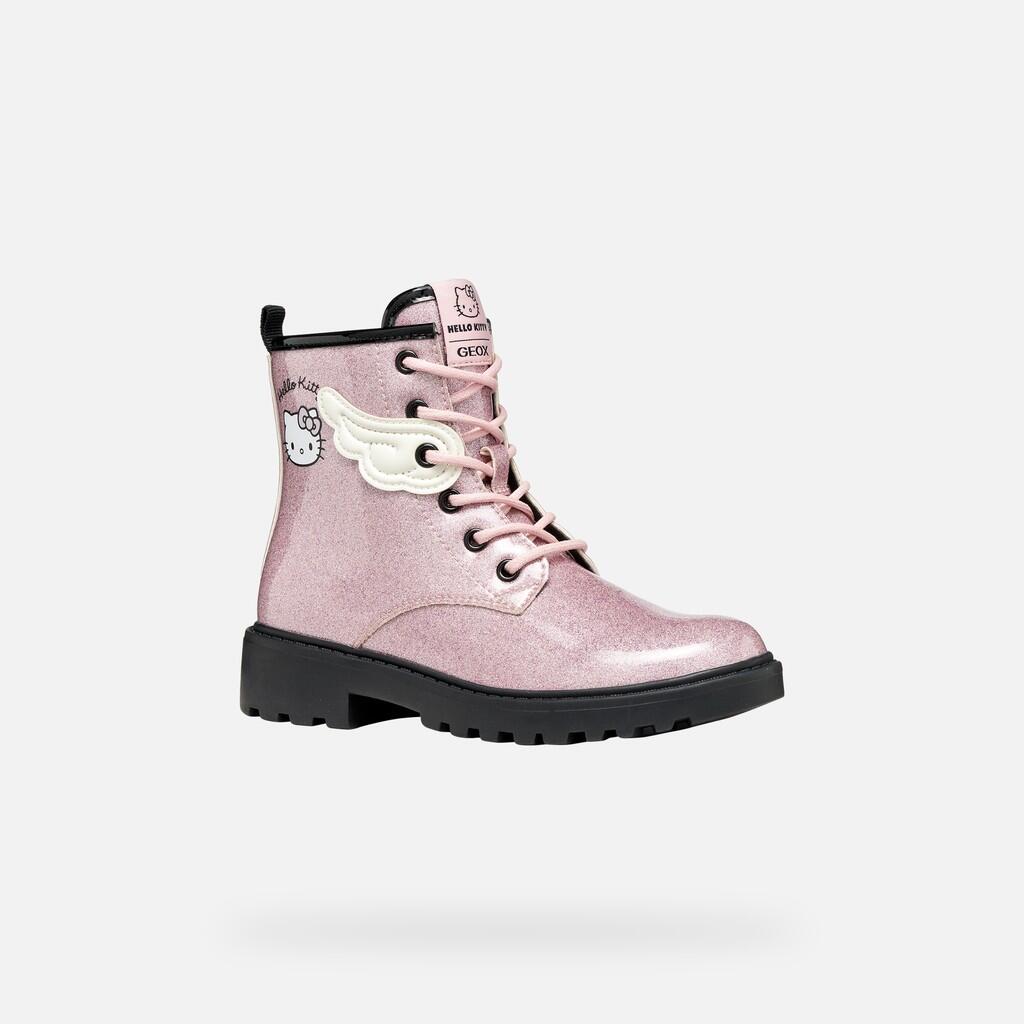 Bottines Fille J CASEY GIRL Rose/Noir 3/7