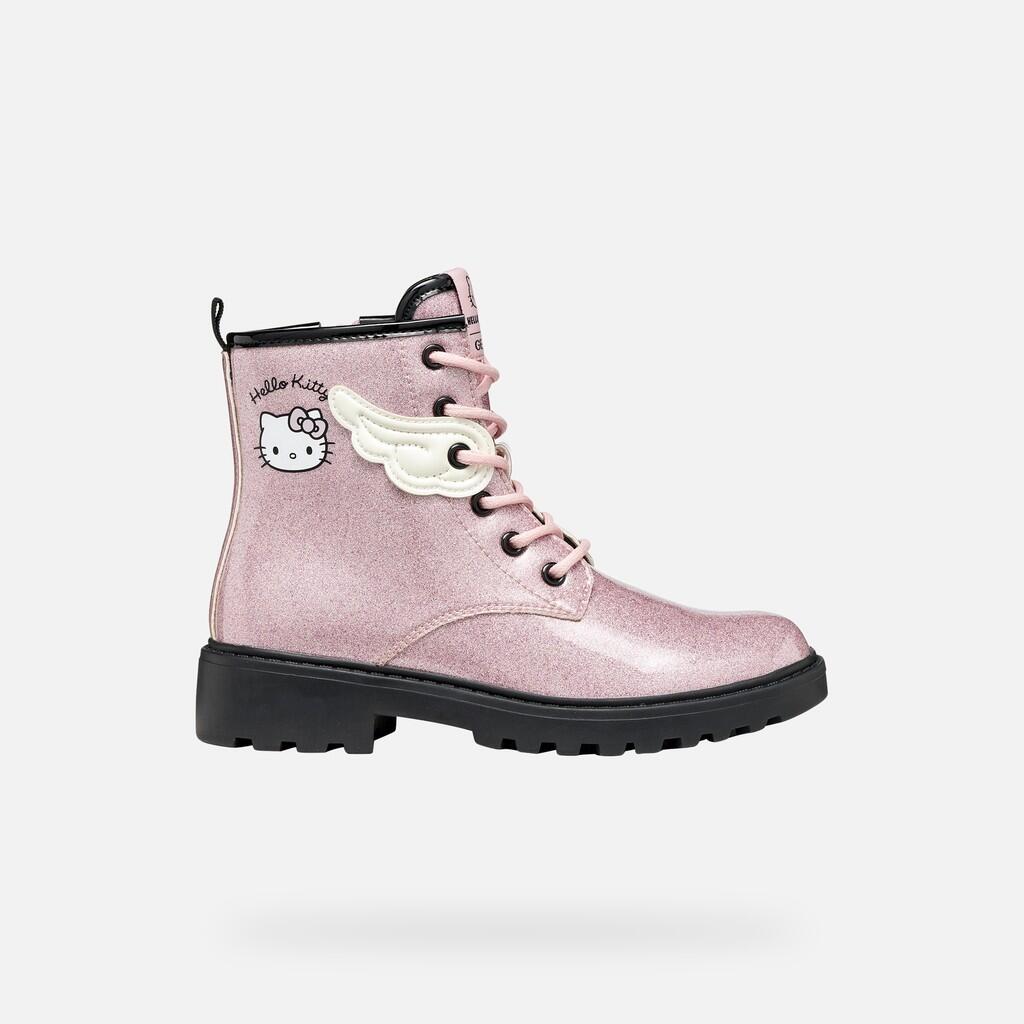 Bottines Fille J CASEY GIRL Rose/Noir 2/7