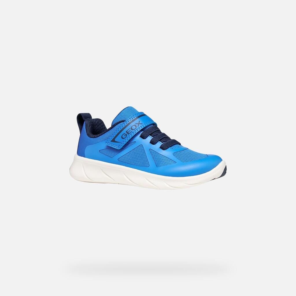 Baskets Garçon J FOOT-RUN BOY Bleu Clair/Bleu Marine 3/7