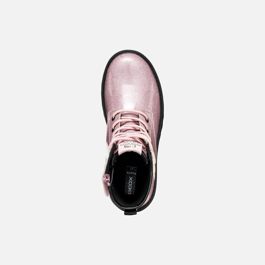 Bottines Fille J CASEY GIRL Rose/Noir 6/7