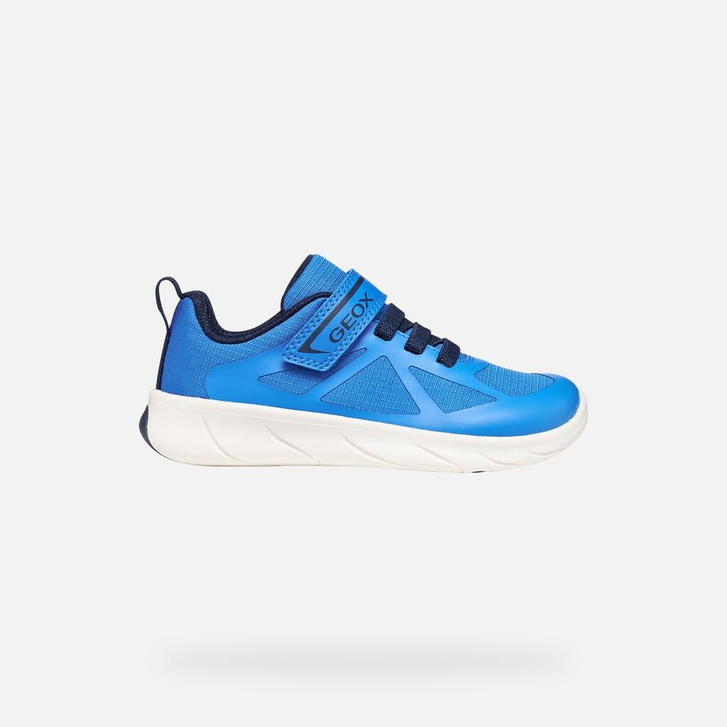 Baskets Garçon J FOOT-RUN BOY Bleu Clair/Bleu Marine 2/7