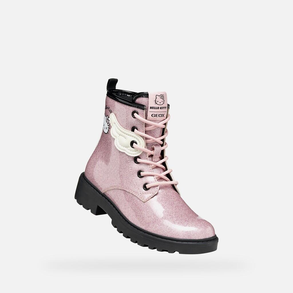 Bottines Fille J CASEY GIRL Rose/Noir 5/7