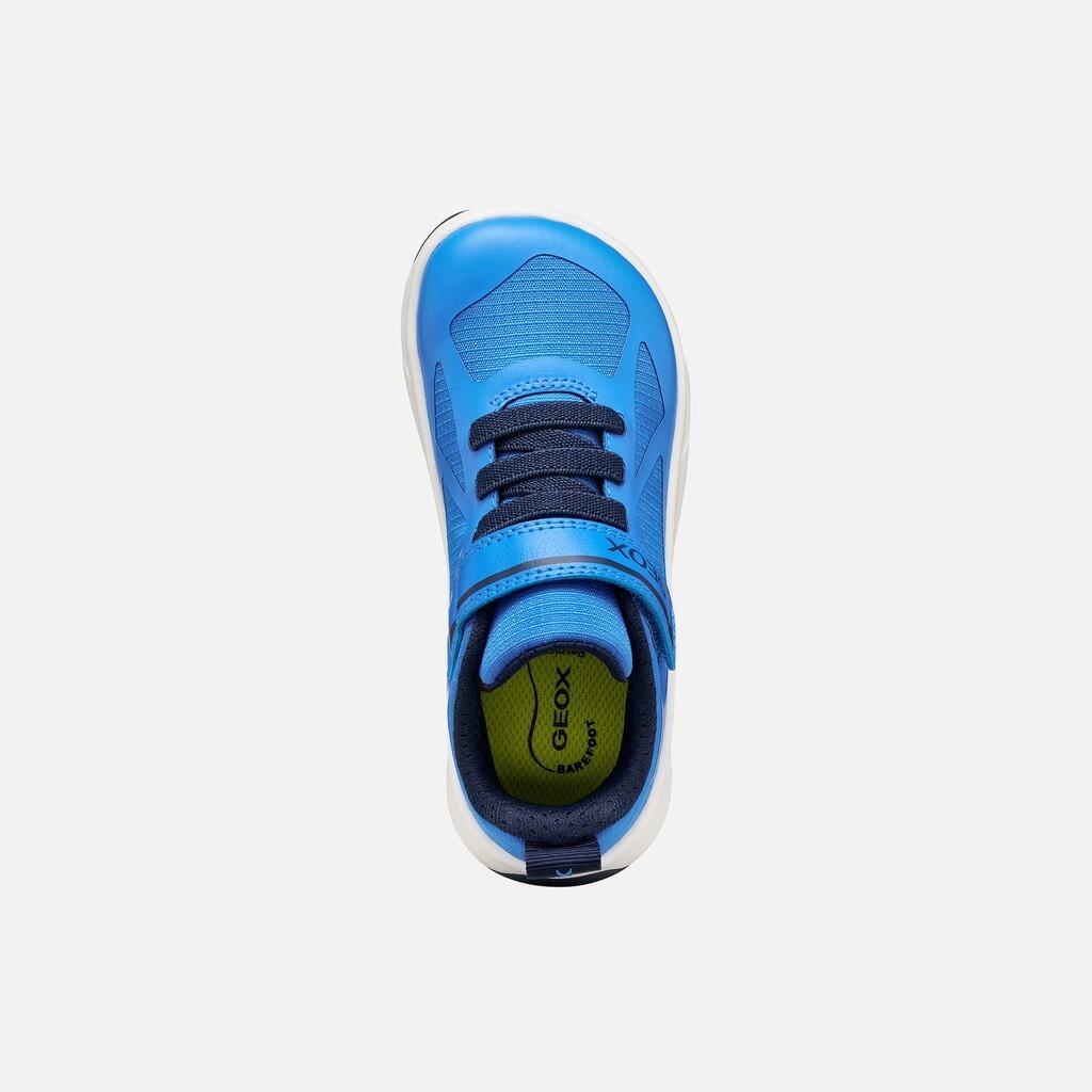 Baskets Garçon J FOOT-RUN BOY Bleu Clair/Bleu Marine 6/7