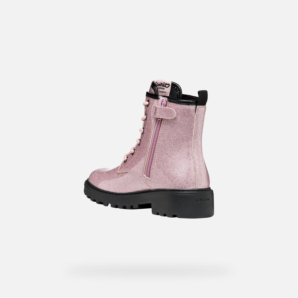 Bottines Fille J CASEY GIRL Rose/Noir 4/7