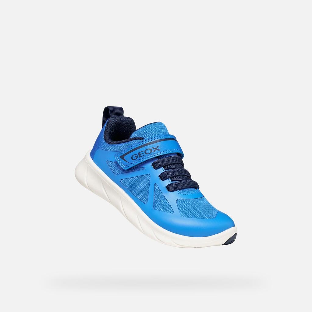 Baskets Garçon J FOOT-RUN BOY Bleu Clair/Bleu Marine 5/7