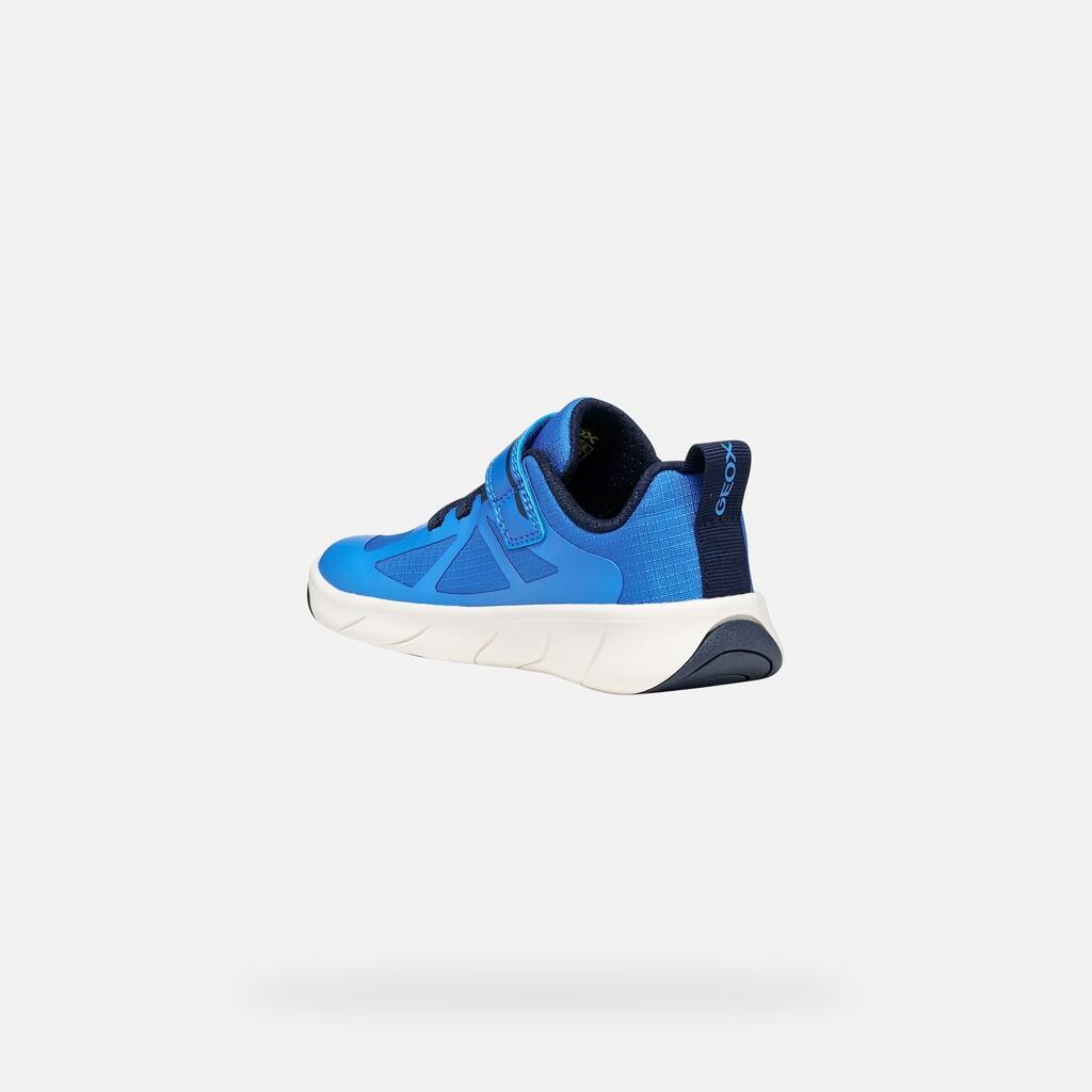 Baskets Garçon J FOOT-RUN BOY Bleu Clair/Bleu Marine 4/7