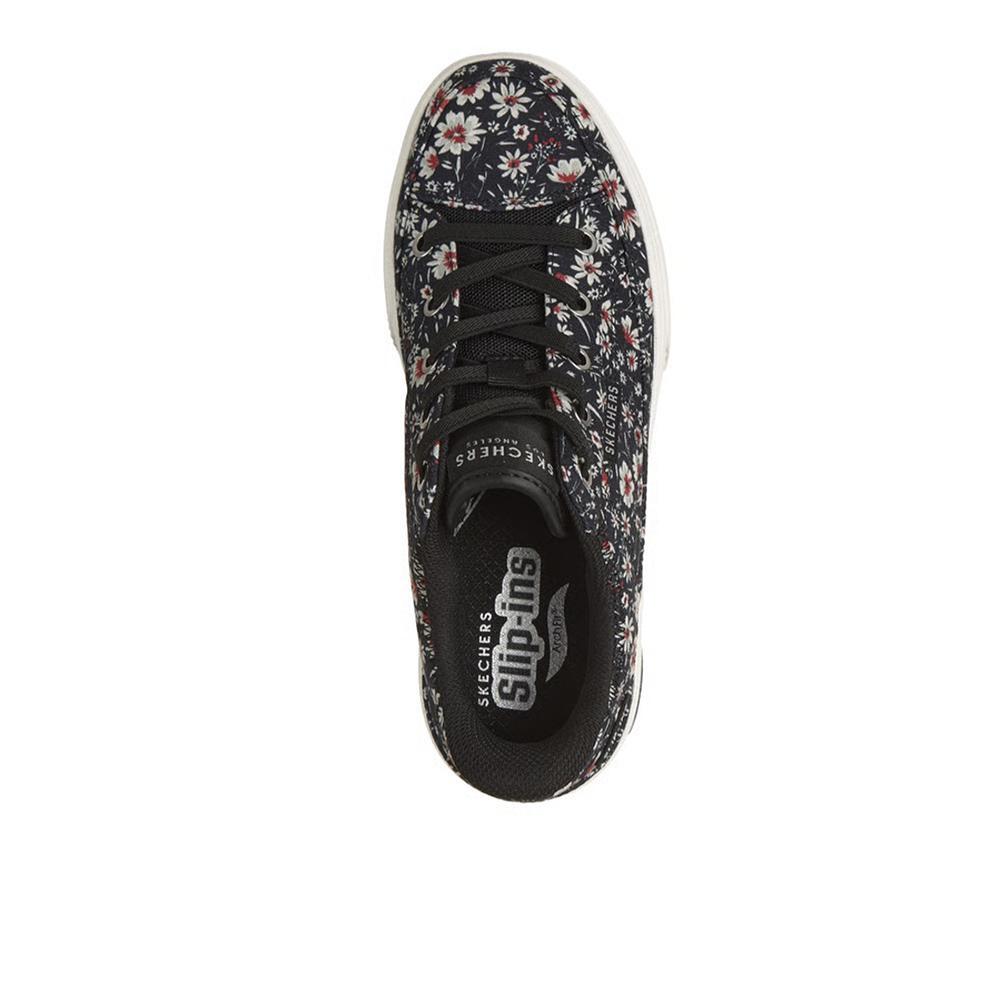 Zapatillas Sckechers Mujer Slip-ins Arch Fit Arcade Wild Nite Negro 3/4