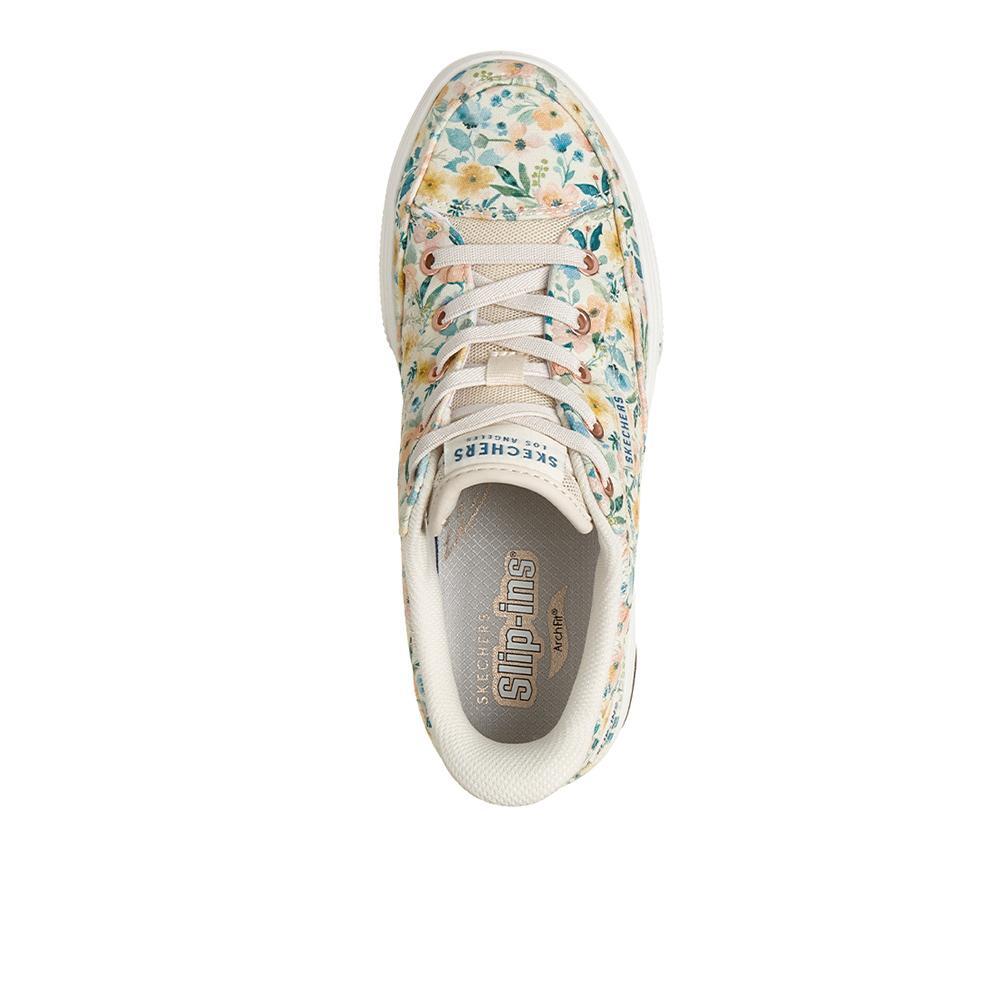 Sapatilhas Skechers Mulher Slip-ins Arch Fit Arcade Wild Nite Branco 3/4