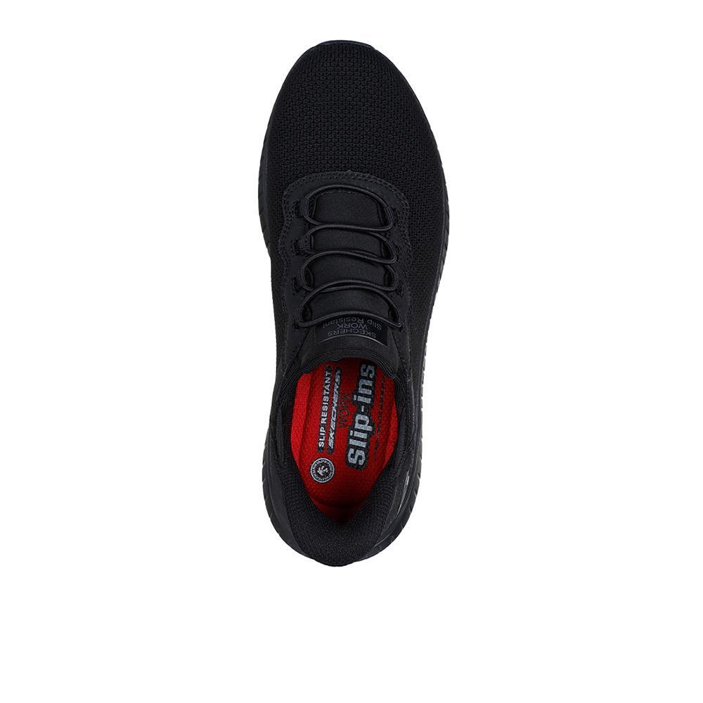 Zapatillas Sckechers Mujer Slip-ins Work Squad Chaos SR Jasul Negro 3/4