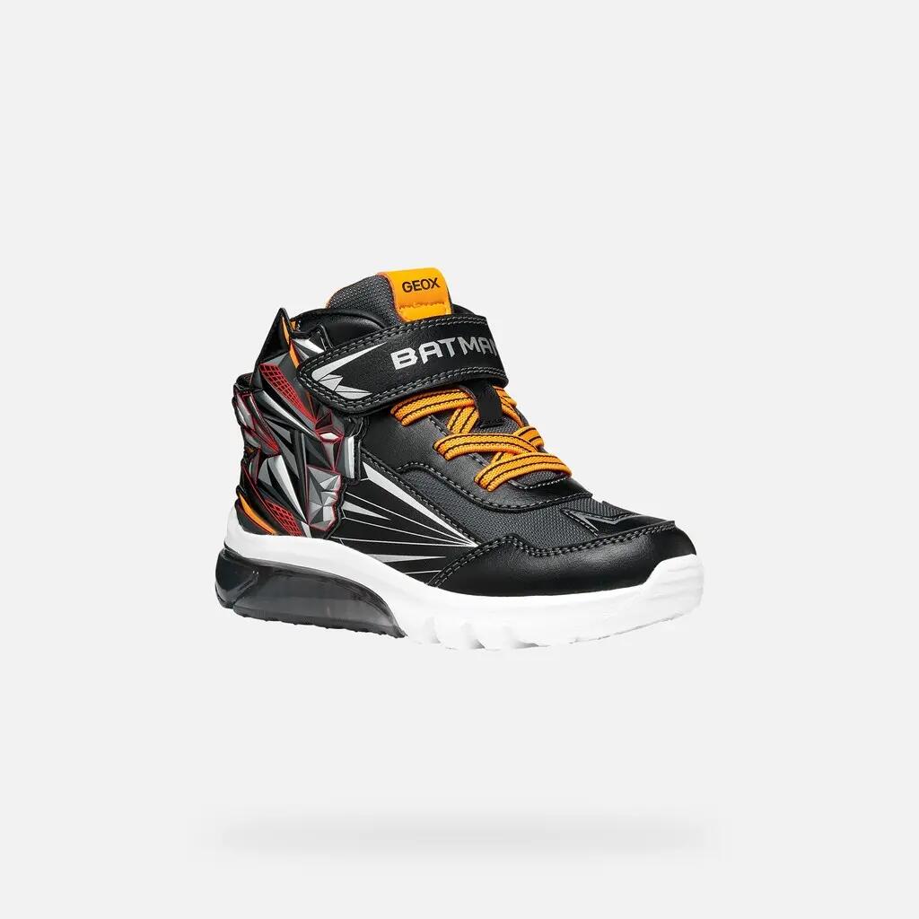 Baskets Garçon J CIBERDRON BOY Noir/Orange Clair 4/7