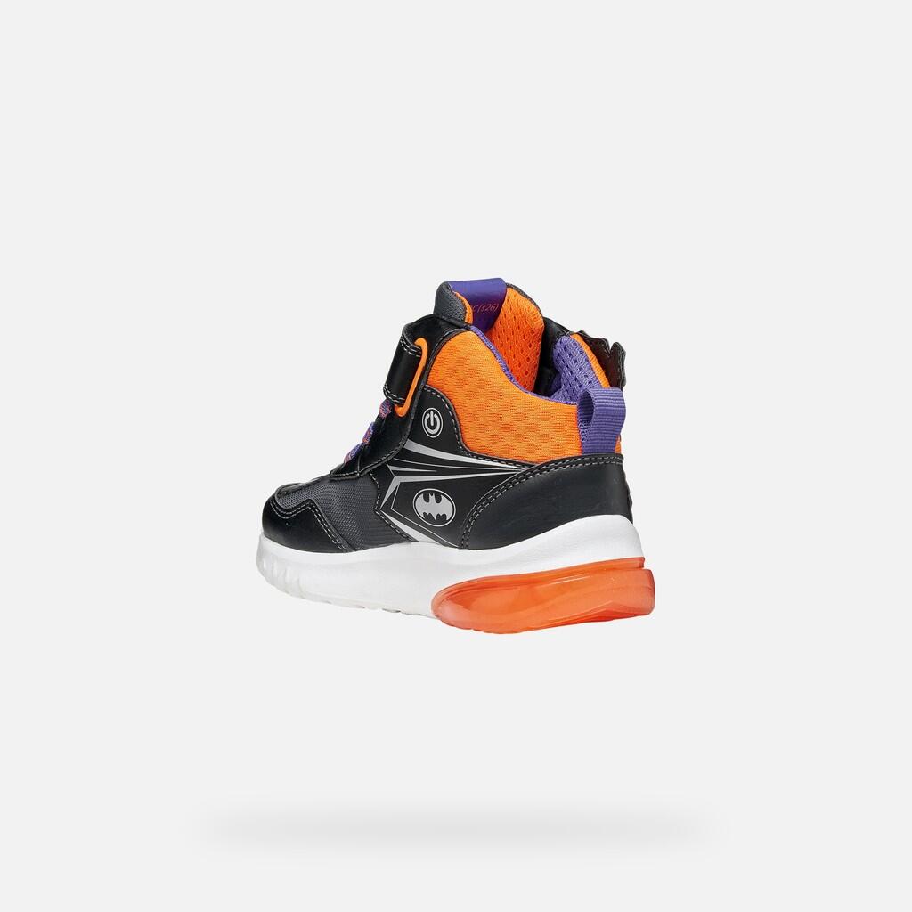 Baskets Garçon J CIBERDRON BOY Noir/Orange 4/7