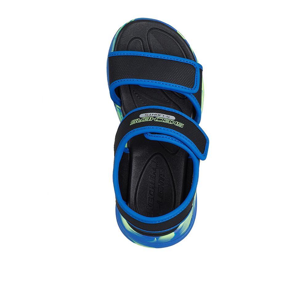 Sandalias Skechers Niño S-Lights: Sola Glow Sandal - Fusion Brights Azul 3/4