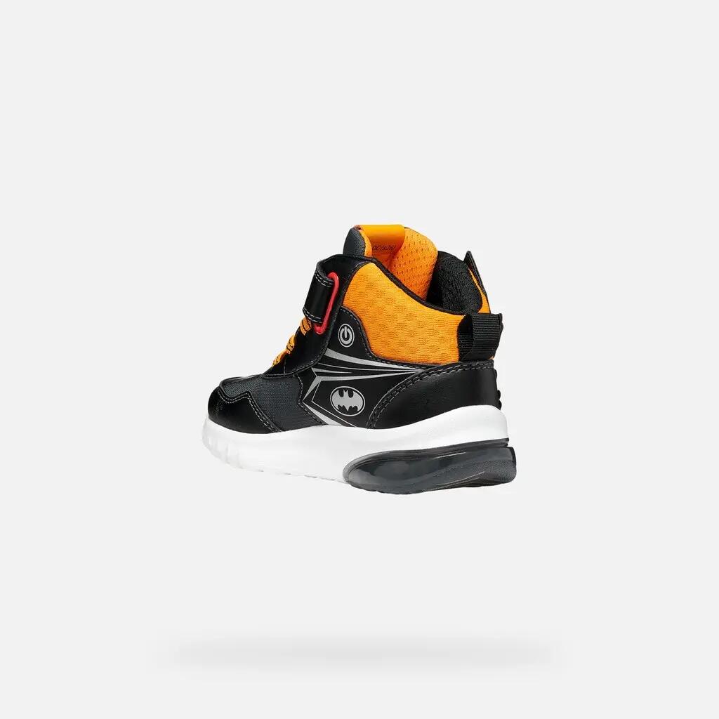 Baskets Garçon J CIBERDRON BOY Noir/Orange Clair 5/7