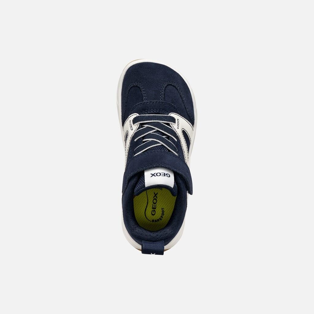 Baskets Garçon J FOOT-RUN BOY Bleu Marine Foncé/Blanc 6/7