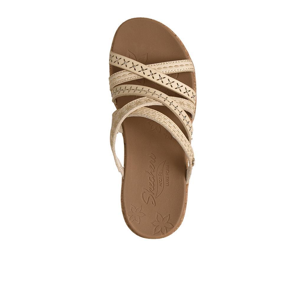 Sandalias Sckechers Mujer Arch Fit Beverlee 2.0 - Tigger Posse 2.0 Blanco 3/4