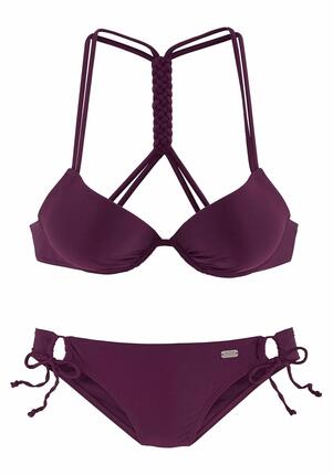Damen Buffalo Push-up Bikini mit geflochtenem Rückendetail