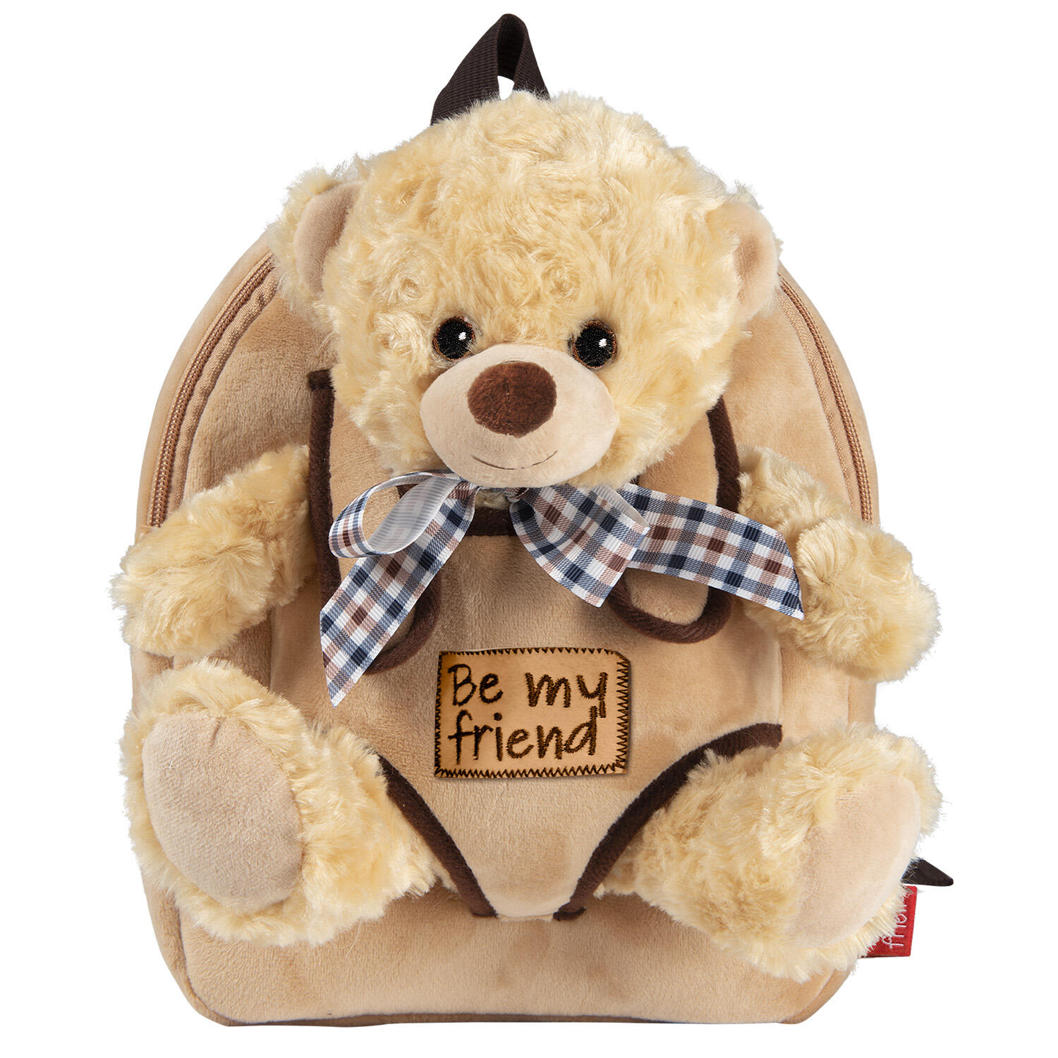 Zaino Morbido con Peluche Orsetto Beige 2/6