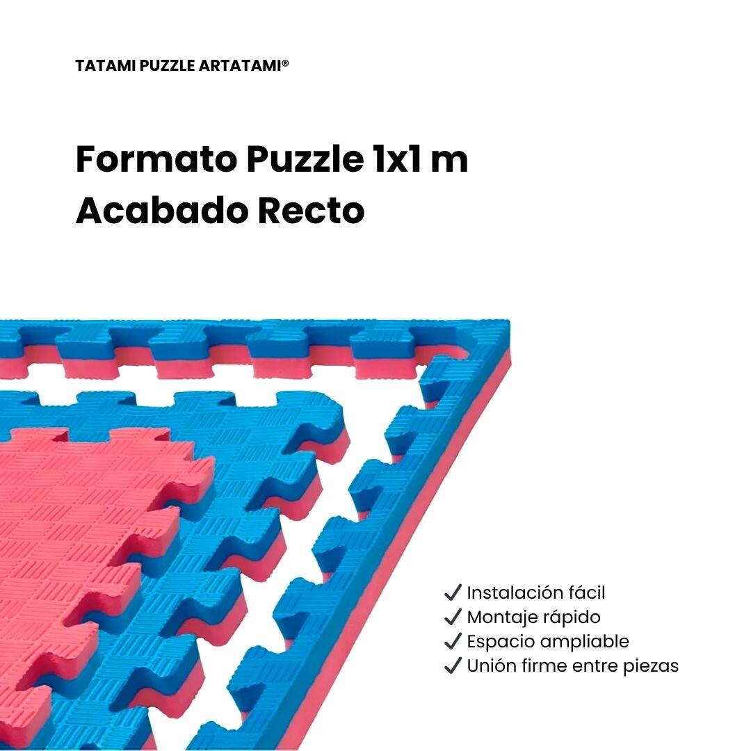 Tatami Puzzle EVA 1x1m 2cm - Pack de 4 Rojo-Azul 3/7