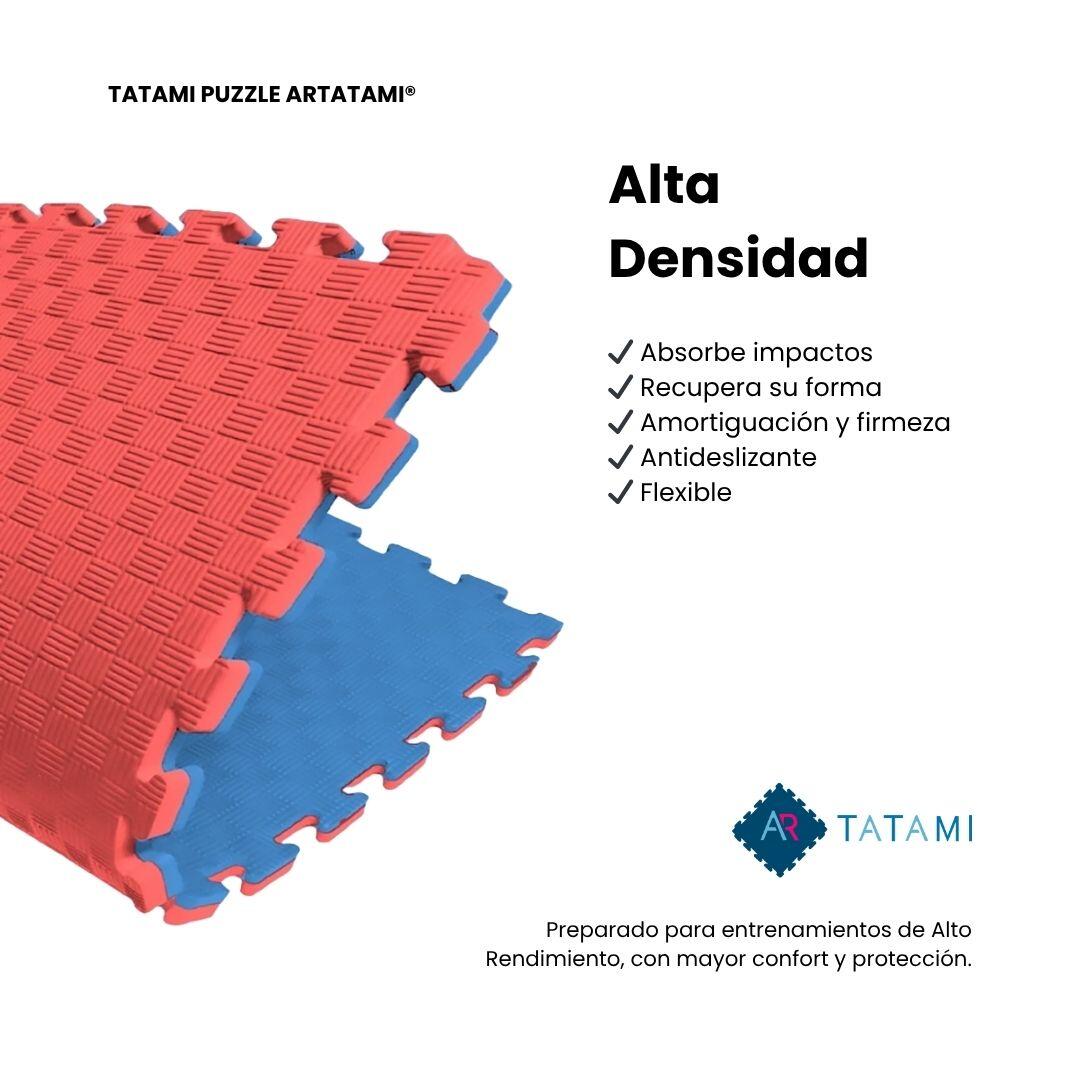 Tatami Puzzle EVA 1x1m 2cm - Pack de 4 Rojo-Azul 2/7