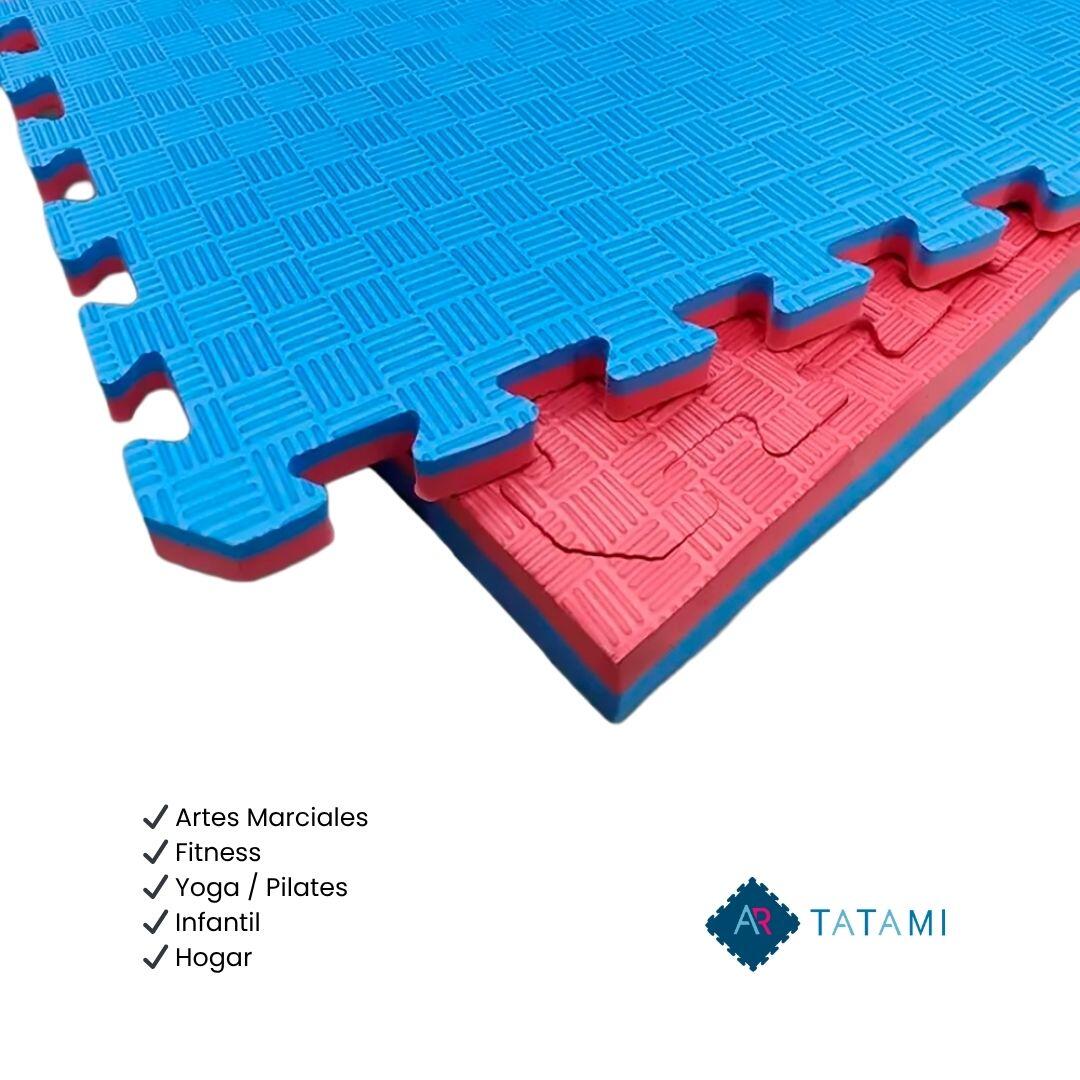 Tatami Puzzle EVA 1x1m 2cm - Pack de 4 Rojo-Azul 5/7