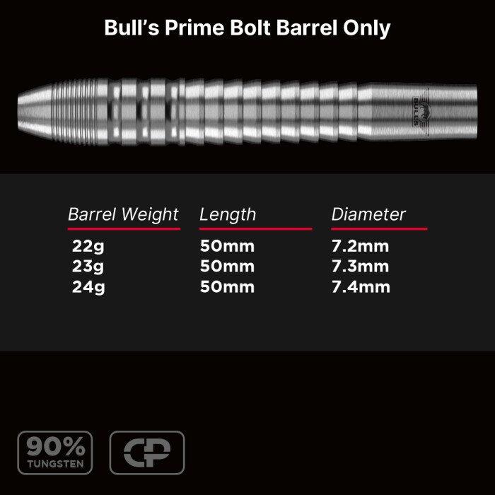Prime 90% Bolt 24g CP Steeltip Barrels Only 5/5