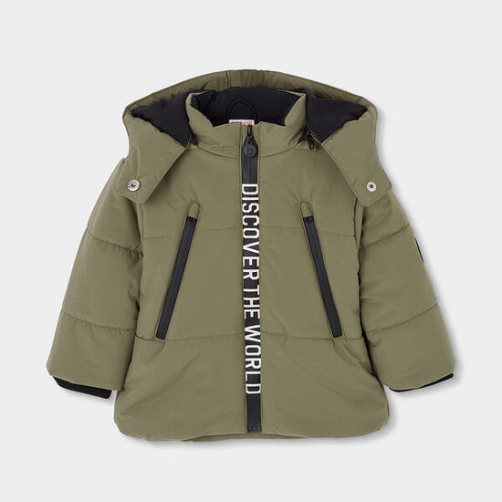 Parka garçon tissu technique avec capuche