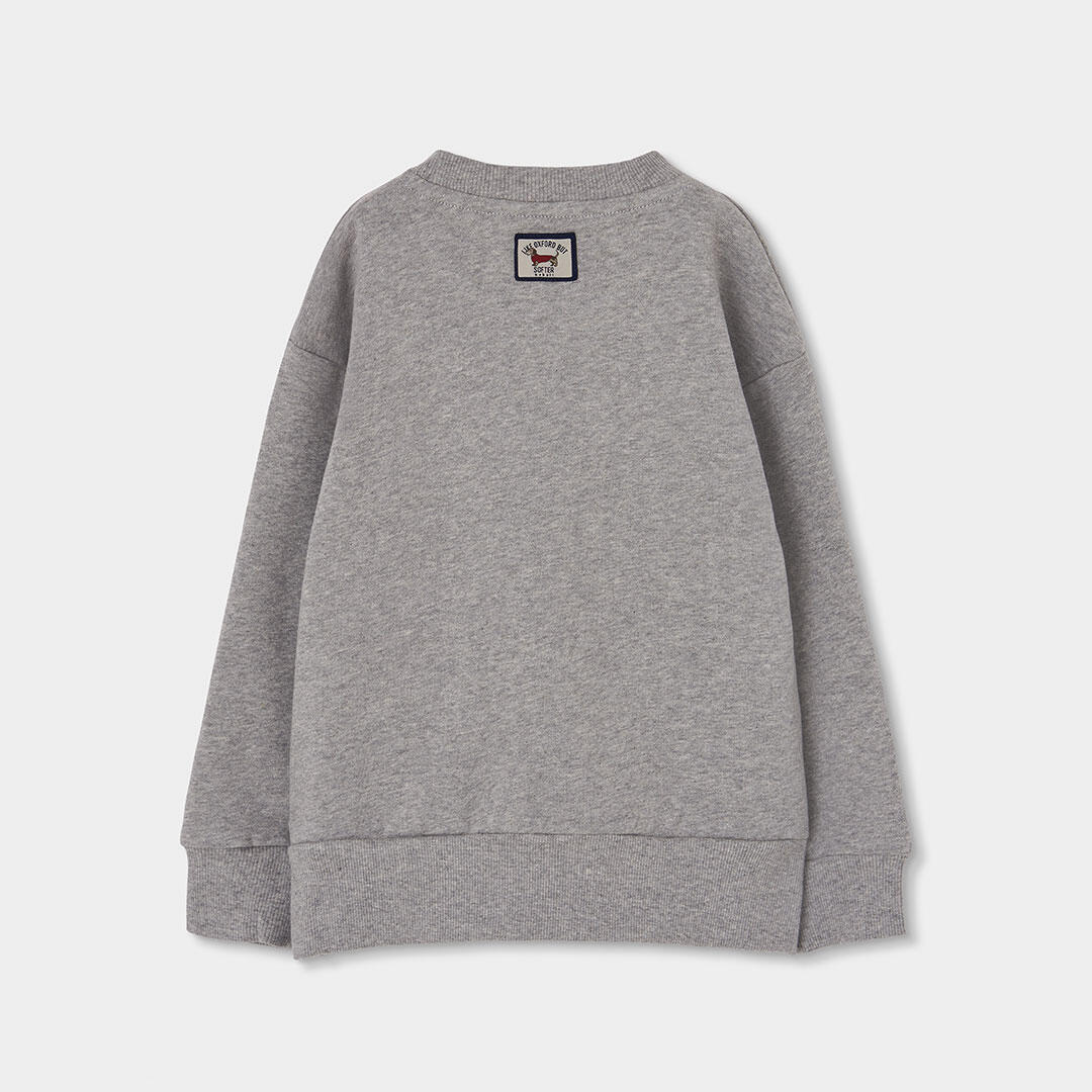 Sudadera felpa niño gris vigoré estampada 2/4