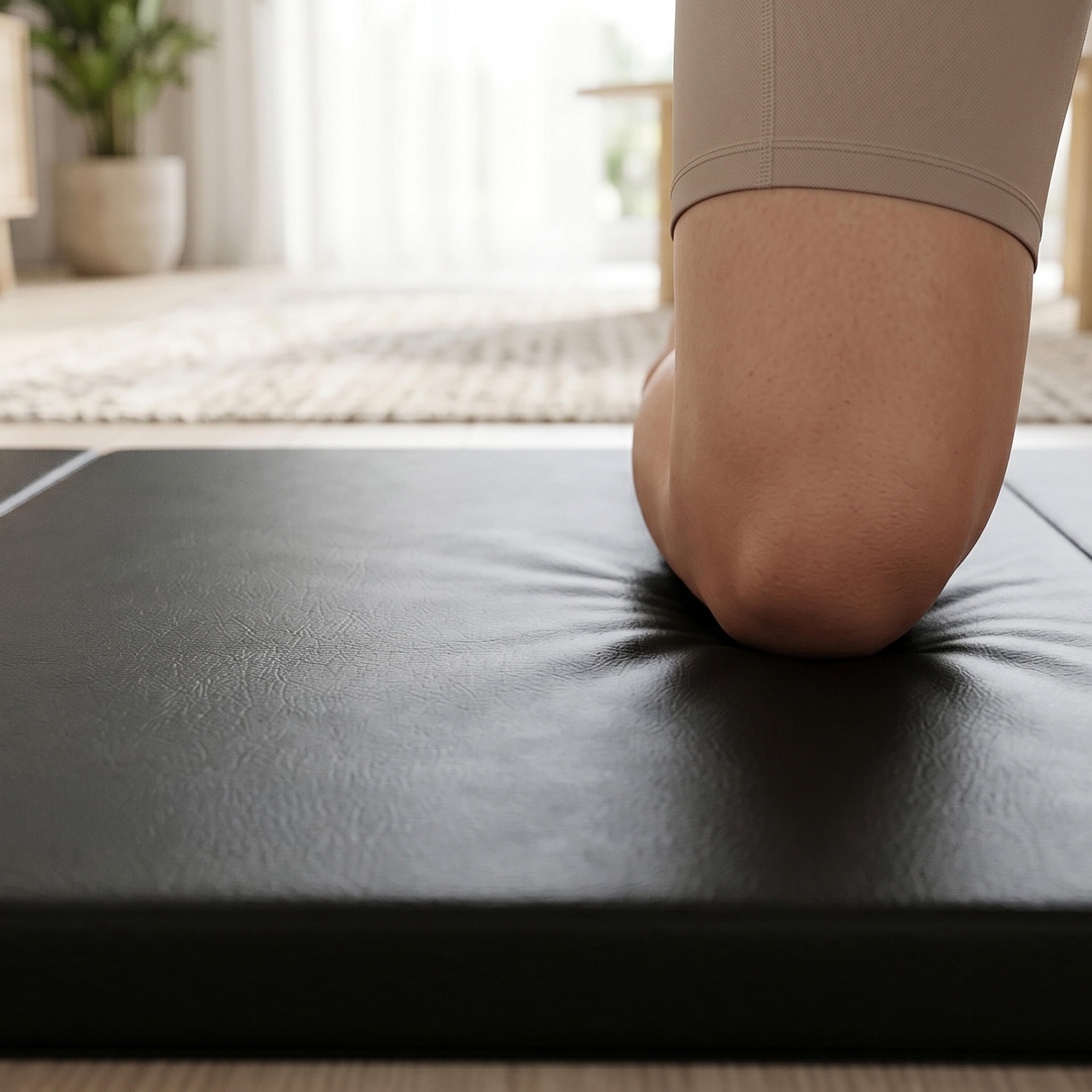 Opvouwbare gymmat met draaggreep en klittenband voor yoga 200X100X3CM 3/7