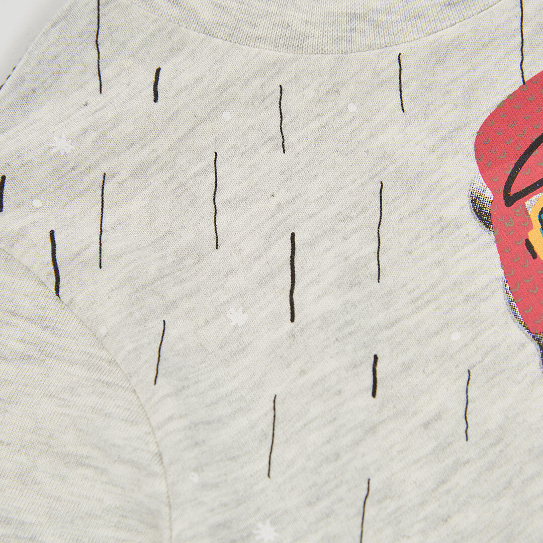 Camiseta punto niño crudo estampado animales 4/4