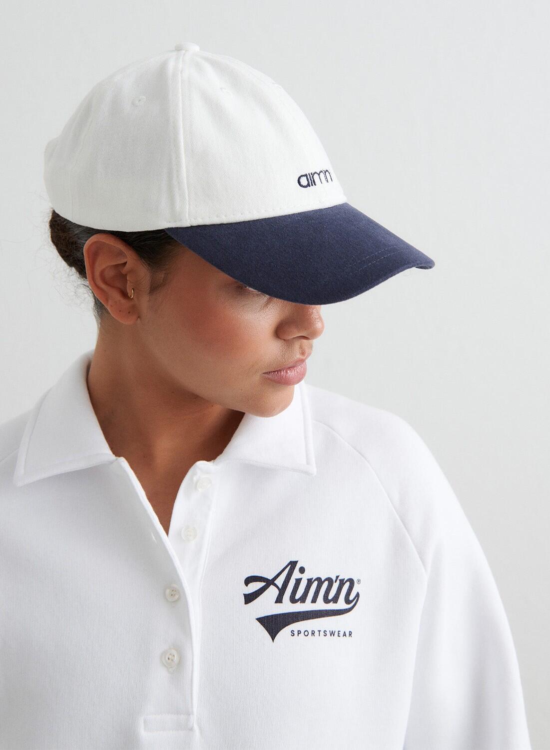 Donna Cappellino in Cotone Regolabile con Logo Piccolo Bianco Sporco 2/4
