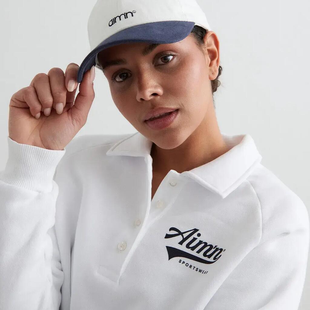 Women's Cap Cotton Adjustable Small Logo Off White