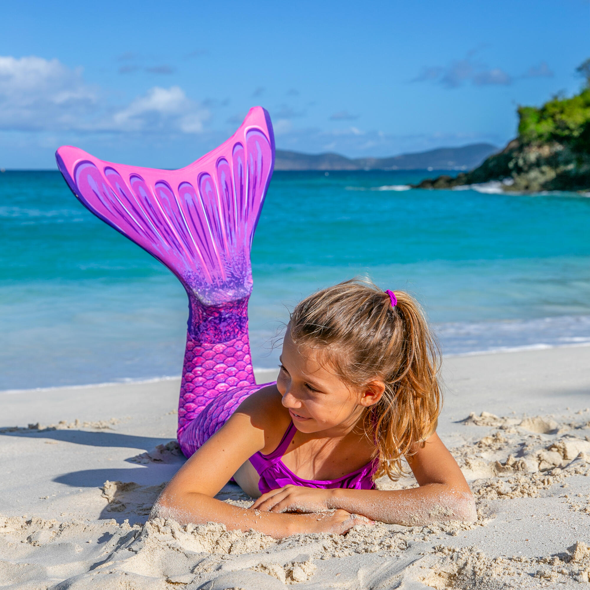 Fin Fun Stoffüberzug Mermaidens Lila 2/3