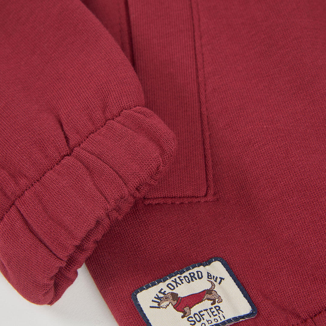 Chaqueta felpa niño granate estampado Oxford 4/4