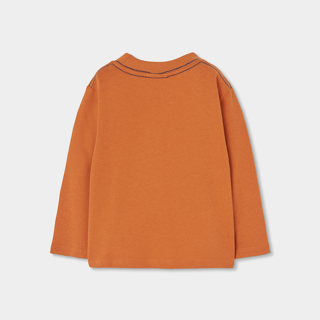 Camiseta punto niño naranja estampado Game On 2/4