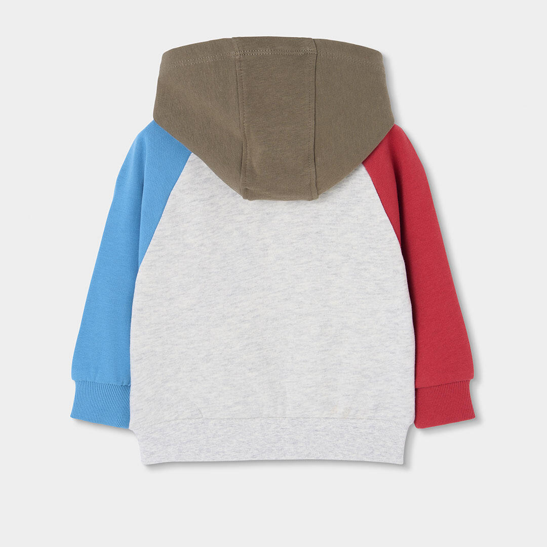 Sudadera felpa crudo niño con capucha Highway 84 2/4