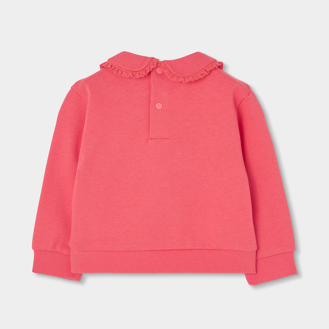 Sudadera felpa niña fresa estampado flores 2/4
