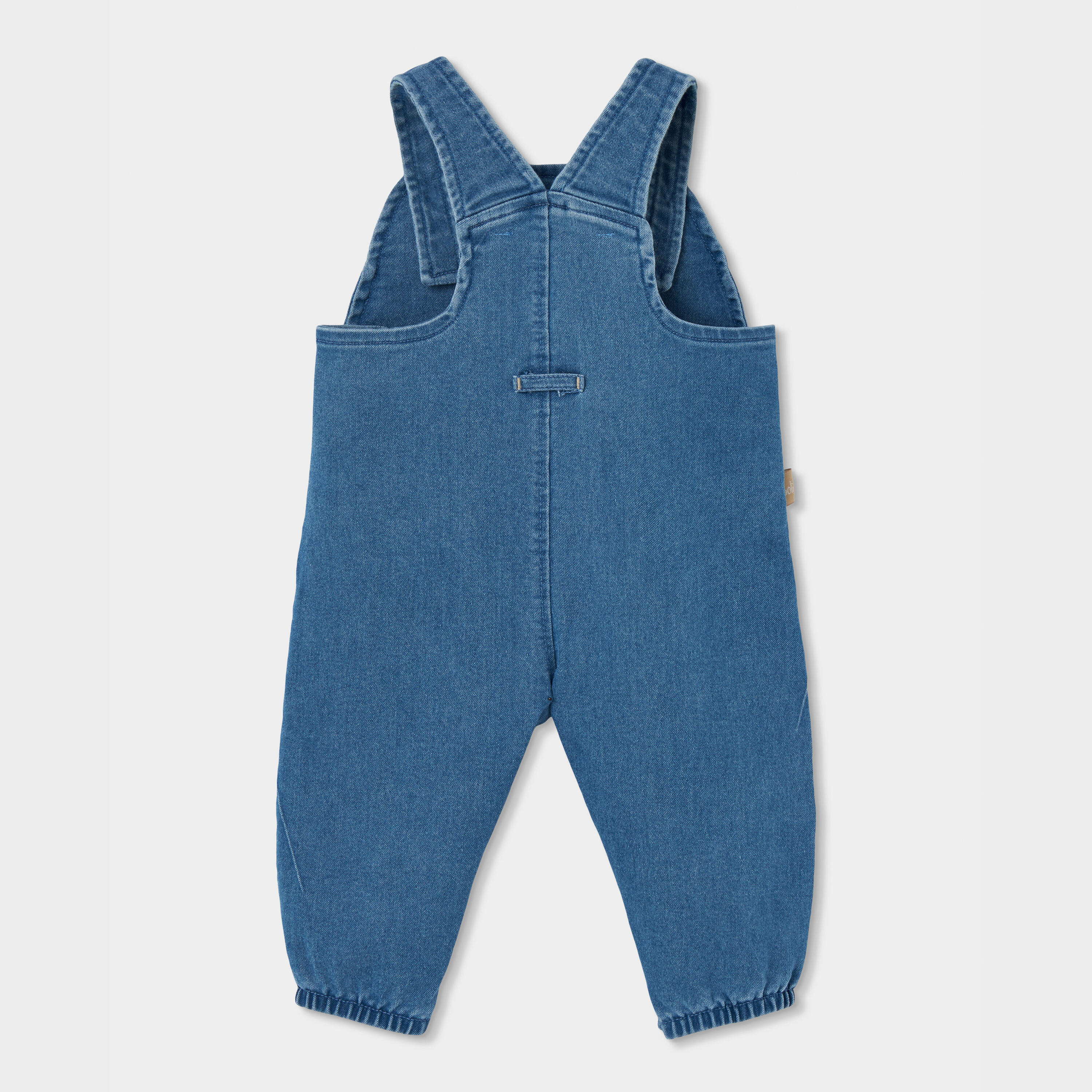 Conjunto denim bebé niño azul bordado de oso 6/7