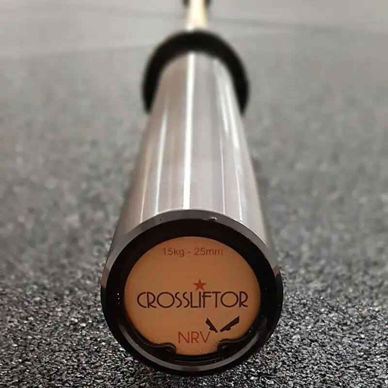 CrossLiftor Barra NRV Gold 2.0 - 15 kg, ø25 mm, cerakote nero/oro 5/5