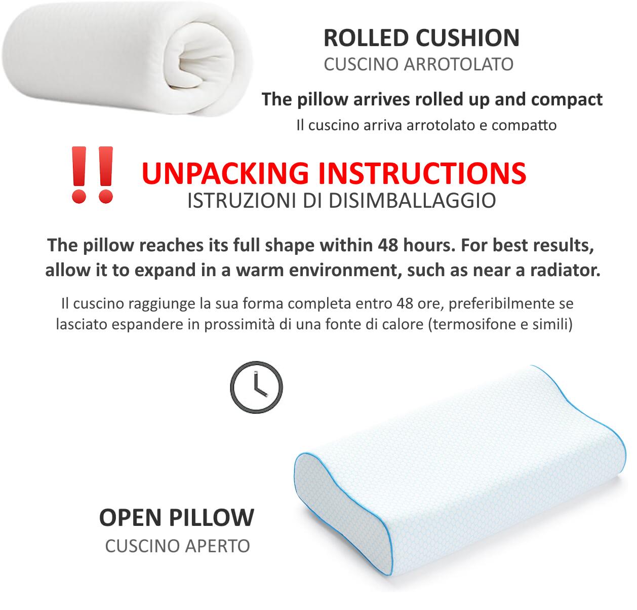 Cuscino Cervicale Memory Foam 30 × 50 cm - Ergonomico Ortopedico FF 5/5