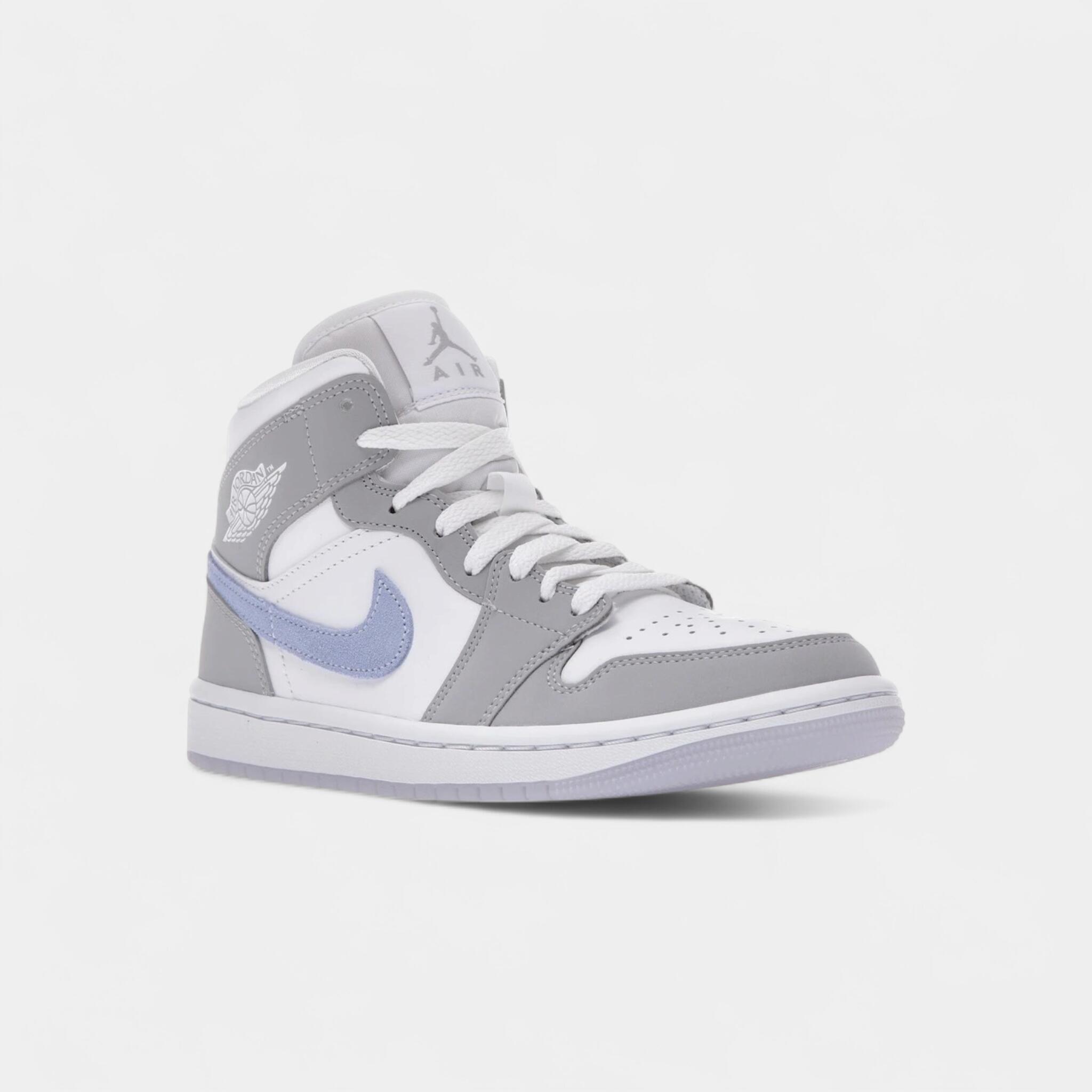Jordan 1 Mid Wolf Grey Aluminum (Women's) 2/4