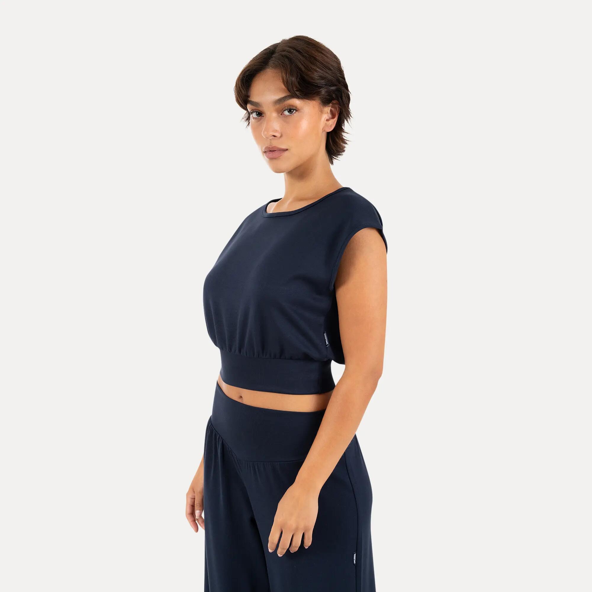 Damen Crop Top Jorina Dunkelblau 2/6