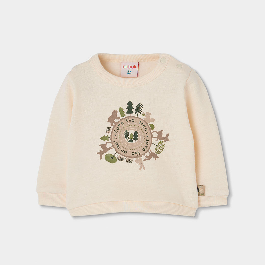 Conjunto punto bebé niño crudo estampado animales 3/7