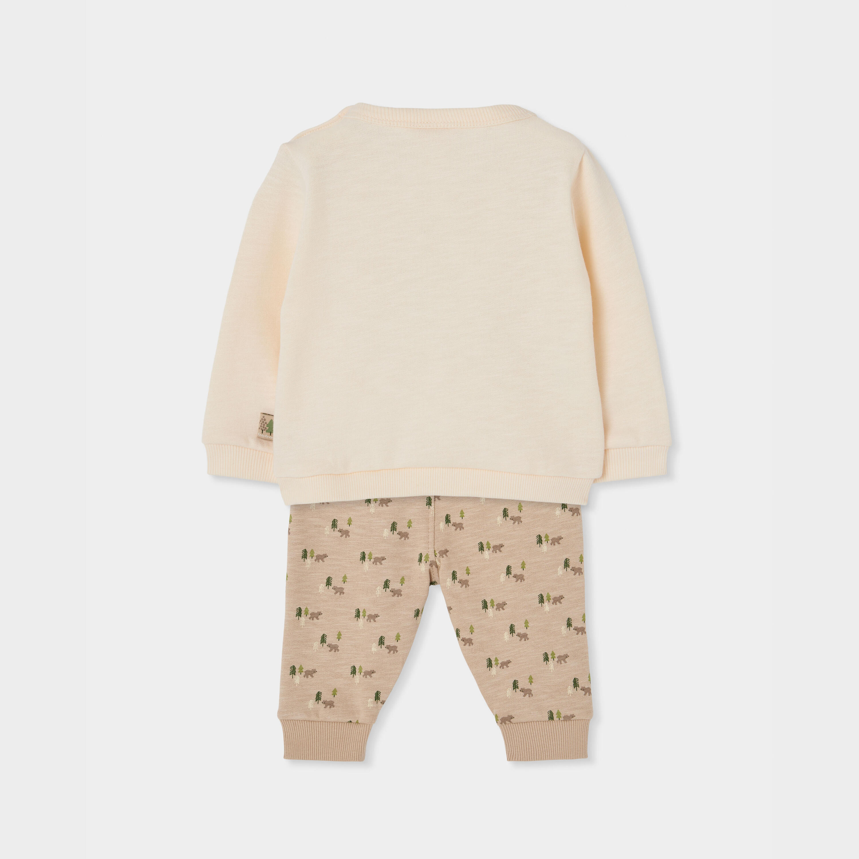 Conjunto punto bebé niño crudo estampado animales 2/7