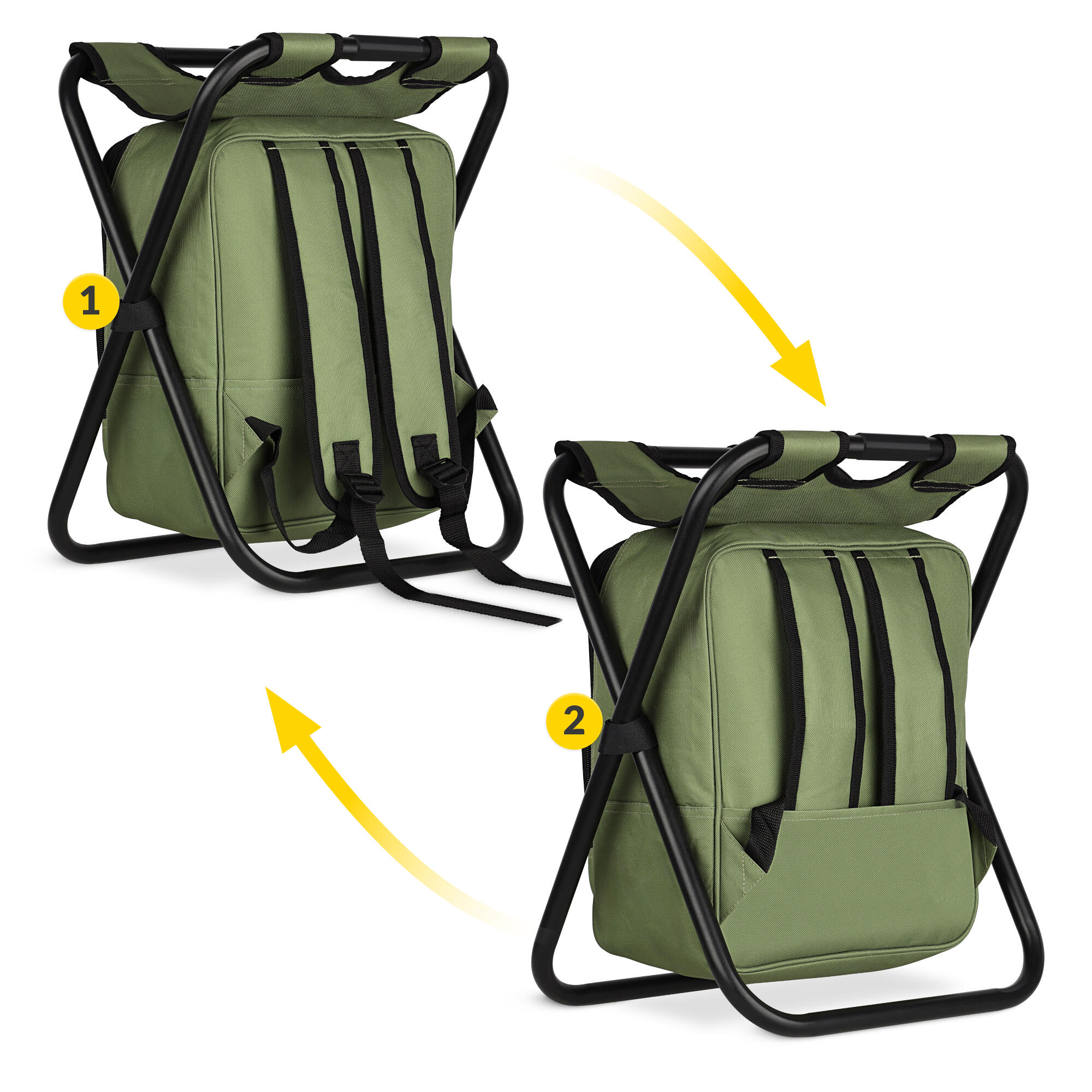 2in1 Rucksackstuhl Campingstuhl mit Rucksack faltbar MOUNTAIN GOAT 7/7