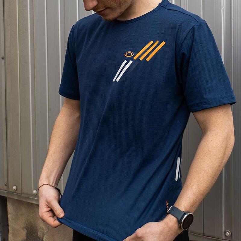 BV Sport Light Navy/Orange Uniseks trui met korte mouwen 3/5