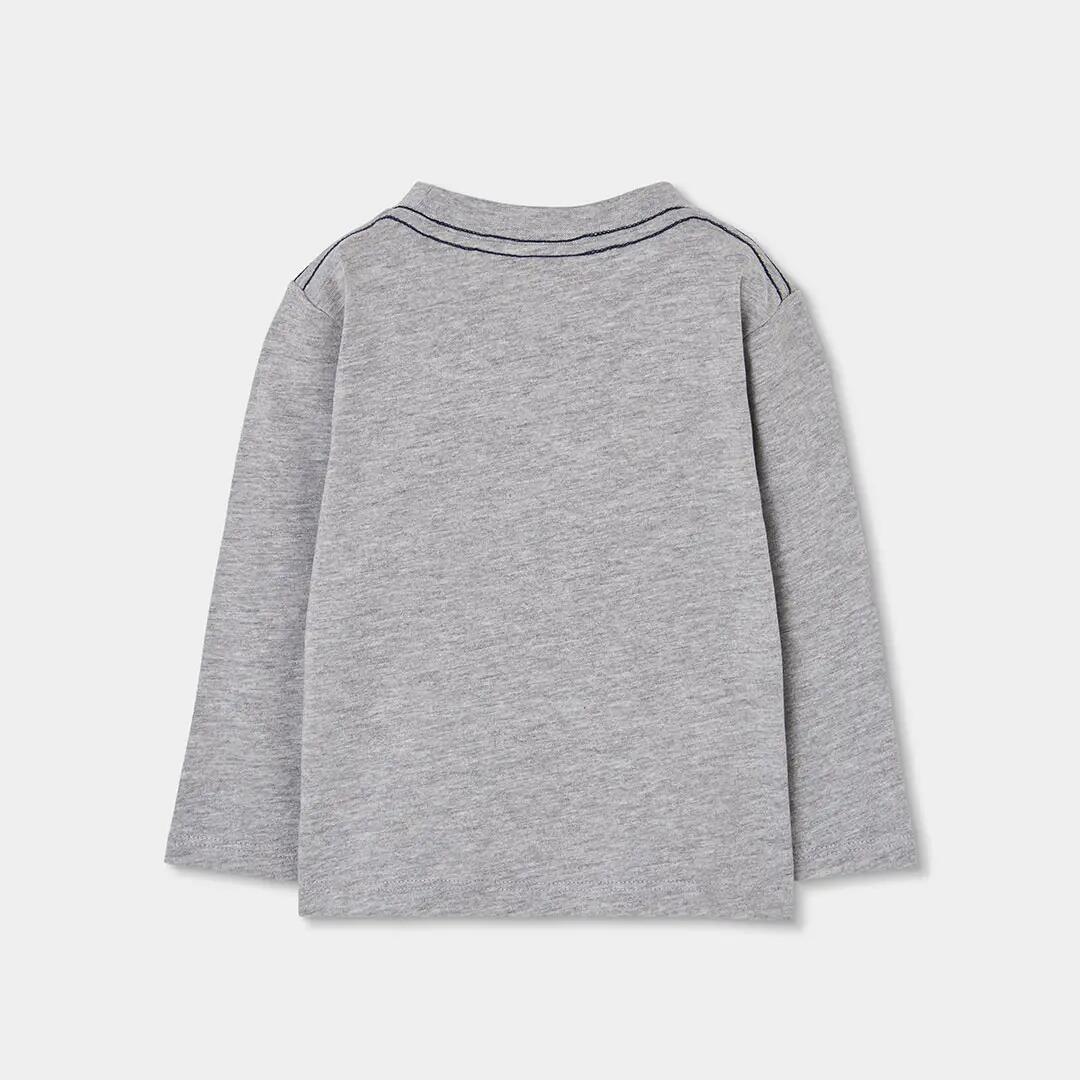 Camiseta punto niño gris vigoré estampado perro 2/4
